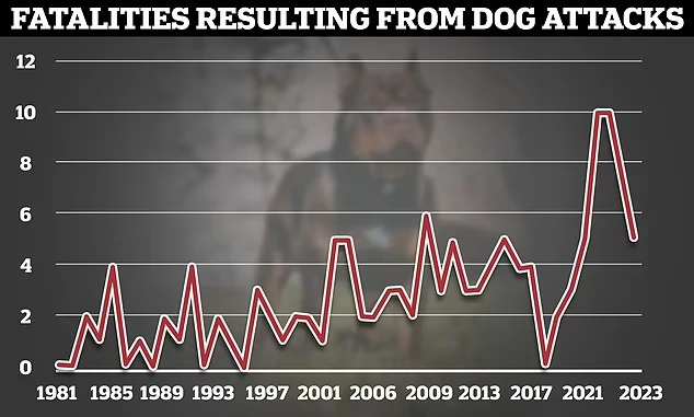 The number of fatal dog attacks in the UK have soared in recent years